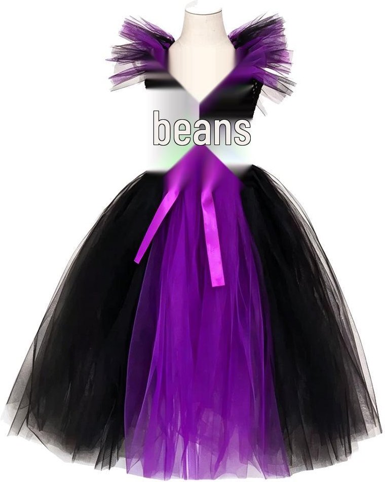 Maleficent Halloween Prinsessklänning för Flickor: Spökbrud Haxa Vampyr Kostym 130 cm black