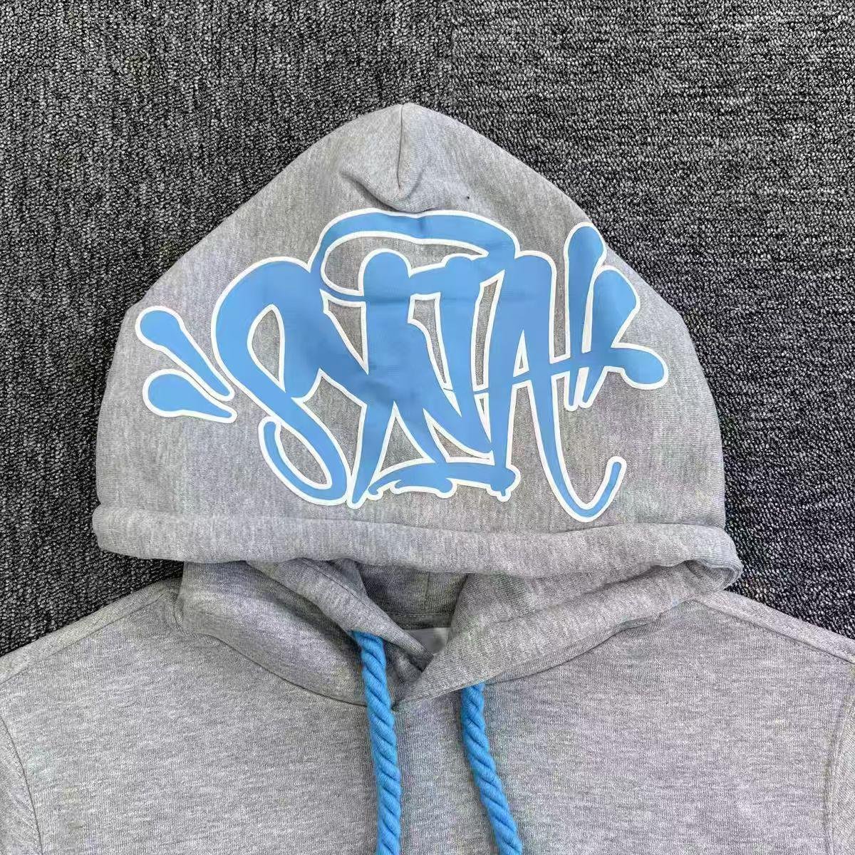 Unisex Y2K Streetwear Hip Hop Tryckt Lös Huvtröja och Avslappnad Tröja Set S