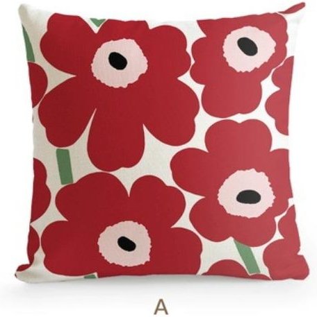 Nordisk Finsk Solrosväxt Blommönster Kort Plysch Kuddfodral Hem Soffa Kuddöverdrag 45 * 45 without pillow core