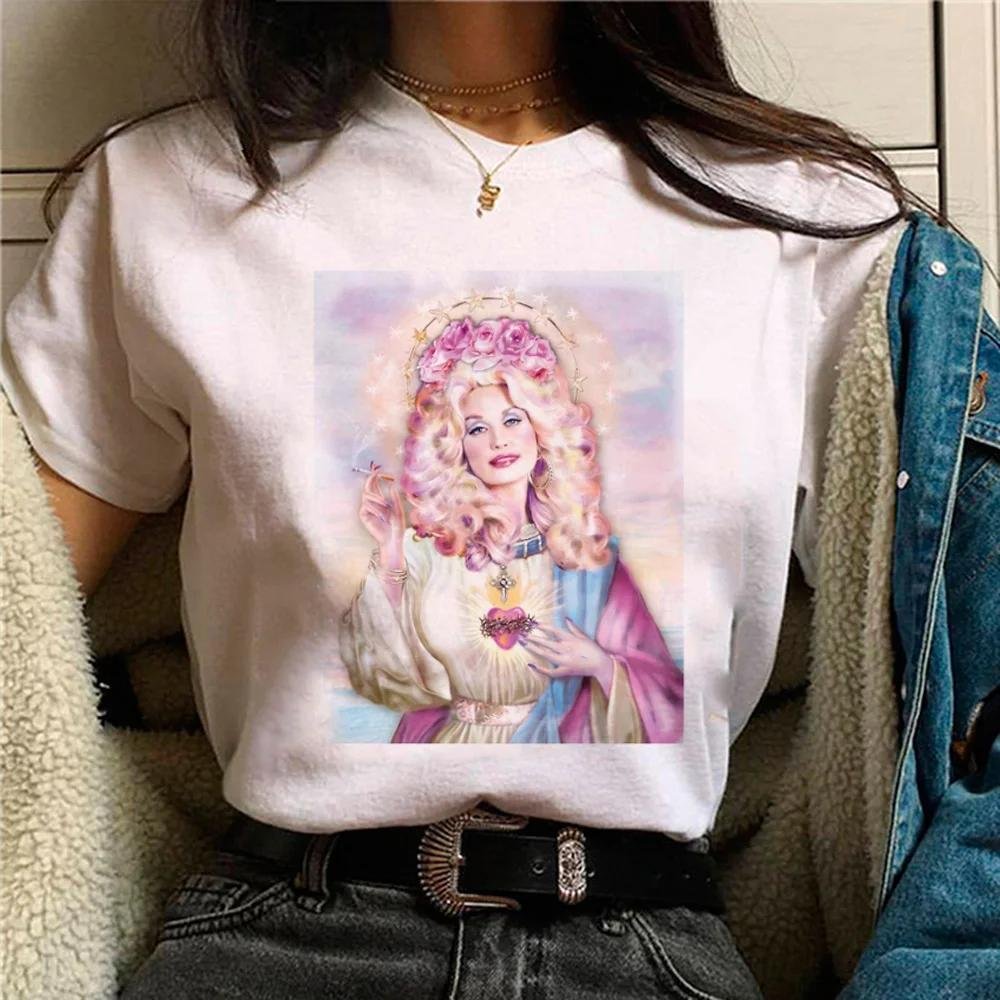 What Would Dolly Do T-shirt WWDD Countrymusiklegend Dam Crew Neck Kortärmad Topp Dolly Parton t-shirts harajuku TOP M white