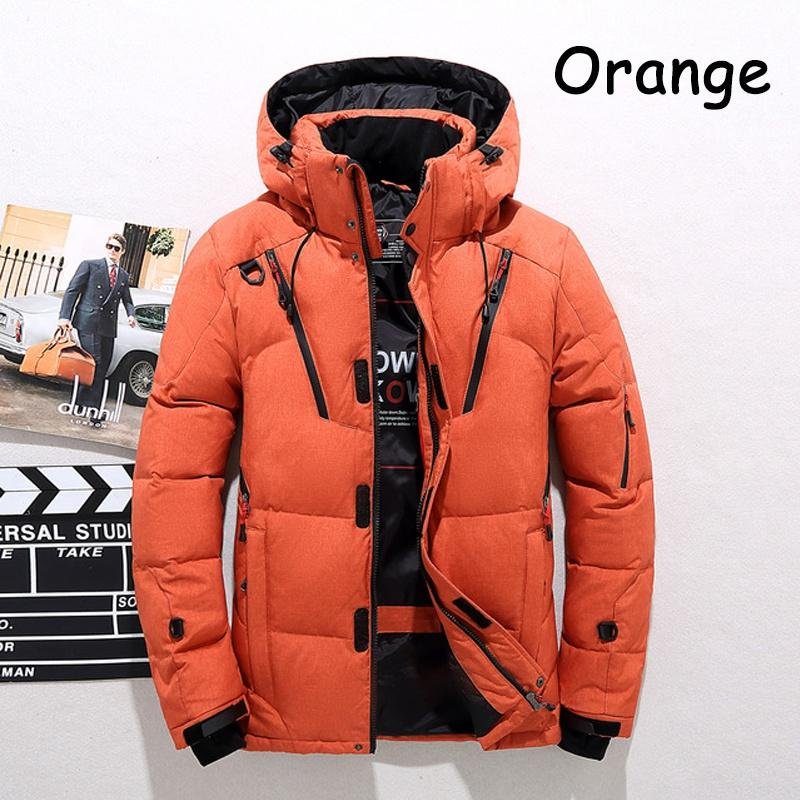 -30℃ Vinter Herr Anka Tjock dunjacka Herr Snow Parkas Kappa Man Varm vinterdunjacka Ytterkläder L
