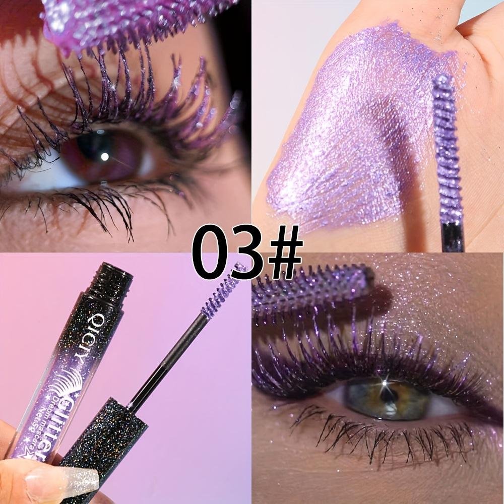 1 st Diamond Shine Vattentät Volymböj Mascara Glitter Snöeffekt, Kladdfri Ögonmakeup för Alla Hudtyper Damkosmetik black