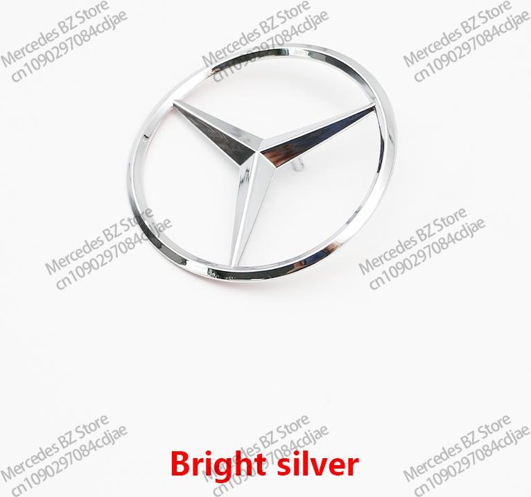 Krom Svart Bakre Stjärn-Emblem För Benz W205 A2058174500 Mercedes Logotyp W177 W176 GLA GLC GLE A1778170100 Bilstyling Tillbehör CG2 W213 silver
