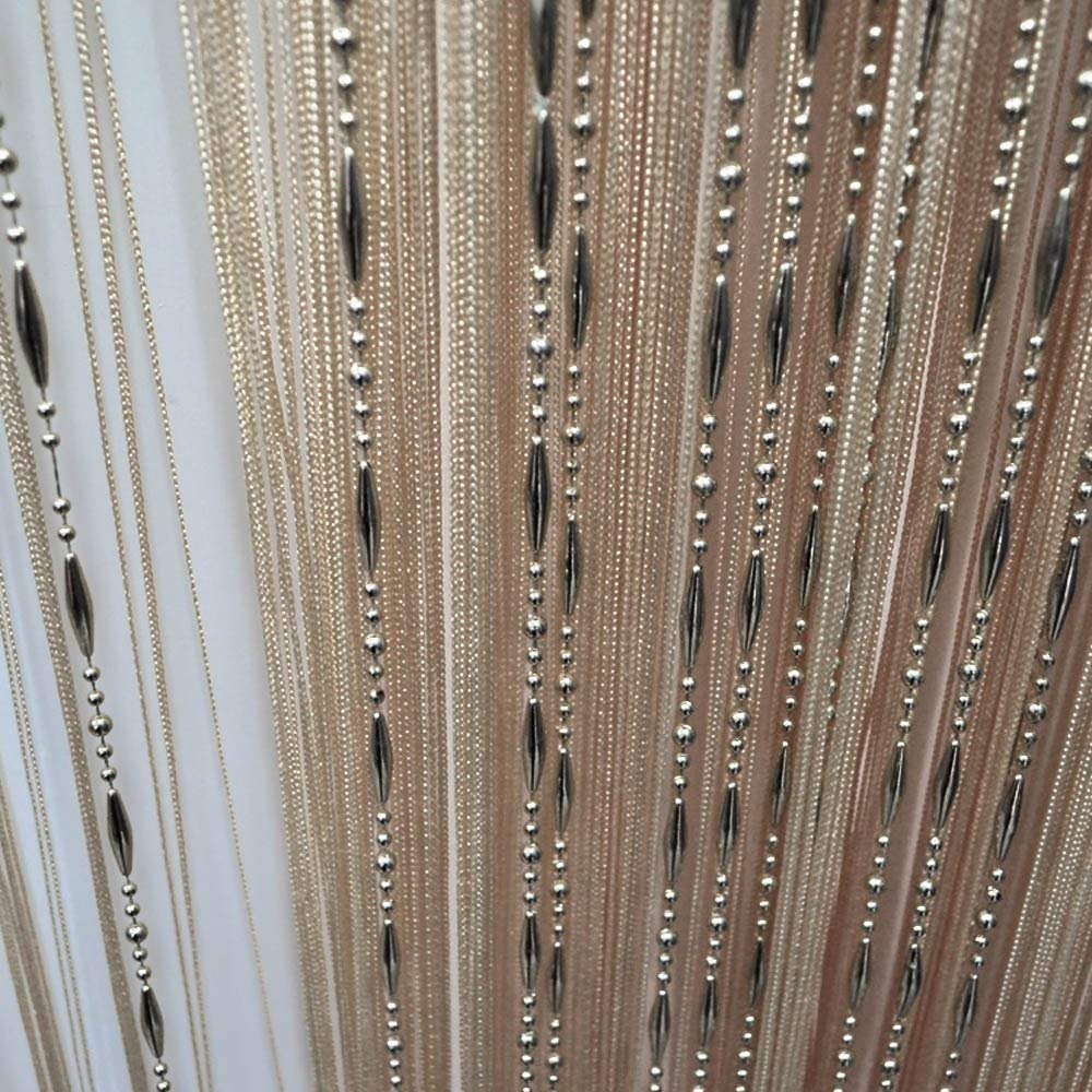 Dekorativa Kedja Bead Dew Drop Kristallglasdörr Rumsavdelare Dörr Gardin Gardin Strängfönster сhampagne