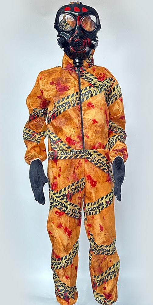 Biohazard Zombiekostym för Vuxna & Förälder-Barn till Halloween Rollspel M (Age 7-9) orange
