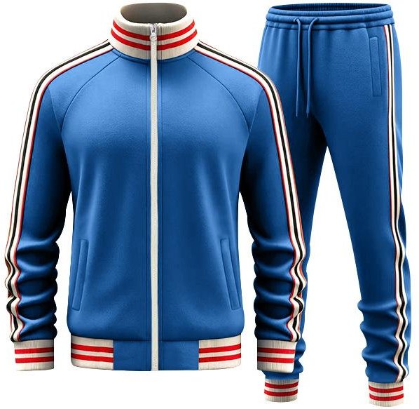 Höst Tung Lös och Enkel Herr Trendig Sport Plus Sammet Ledig Ståkrage Kostym XXXL blå