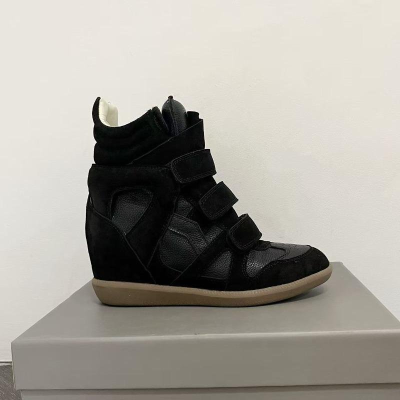 Ankelstövlar för kvinnor Dold klack Plattformssneakers för kvinnor Modernt färgblocksmönster Damskor 39 black