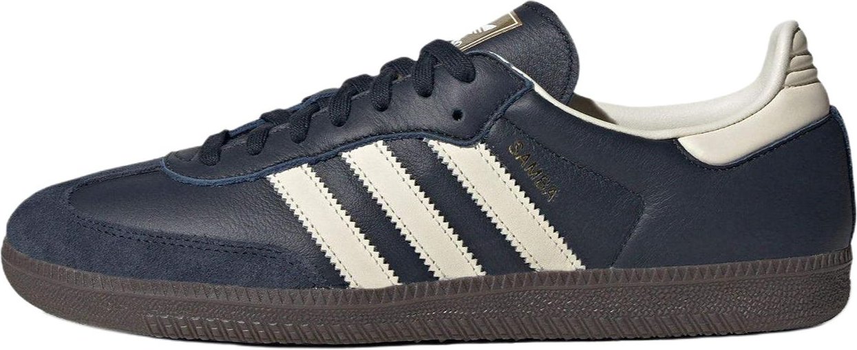 adidas Samba OG Night Navy Gum Unisex Sneakers Blå Cream-Vit ID2056 38⅔ gray