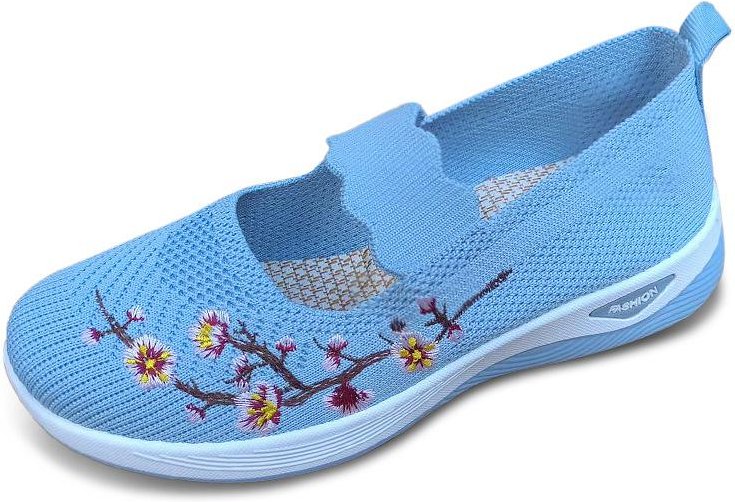 Damskor Sommar Andningsbara Mesh Flats Damskor Casual Sportskor 43 gray