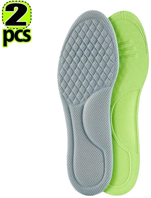 Unisex Ortopediska Innersulor av Memoryskum Deodoriserande Innersula Skor Sport Absorberar Svett Mjuk Antibakteriell Skotillbehör 45-46 gray