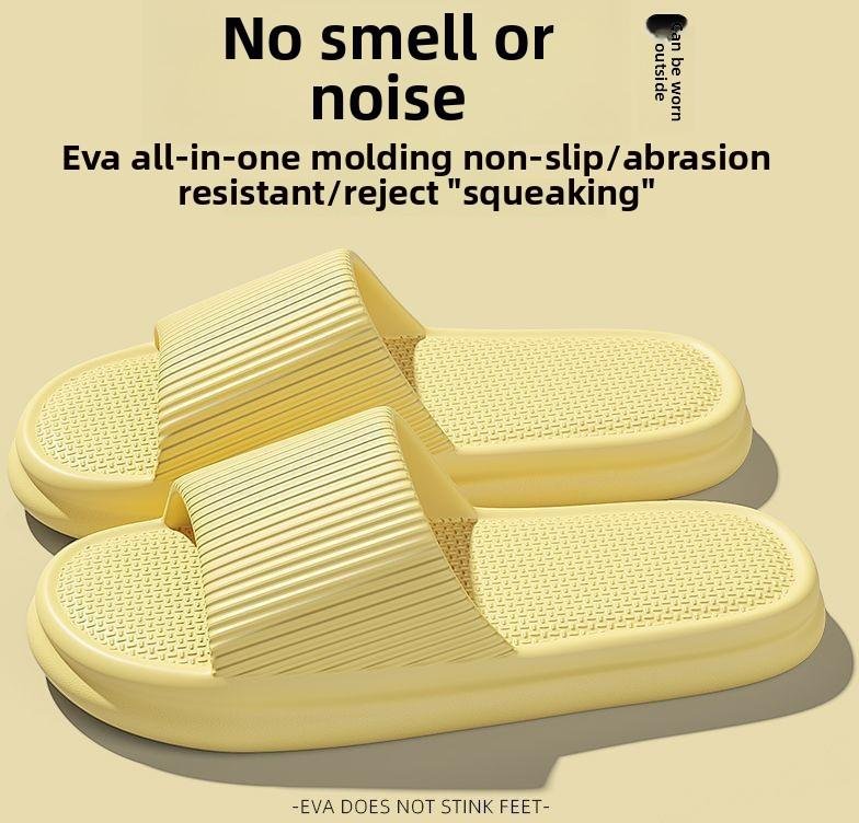 Damskor Sommar Koncisa EVA Tofflor Herr Mjuka Hemtofflor Par Badrum Halkfria Sandaler Vuxna Bekväma Utomhus Strandskor 40-41 gul