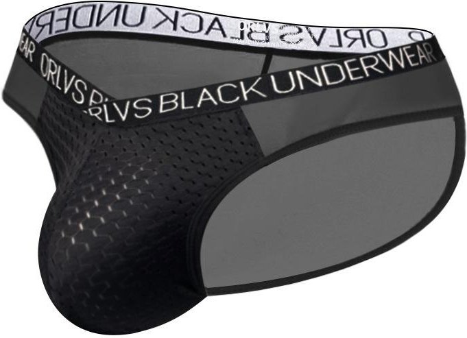 Mesh andningsbara herrkalsonger, snabbtorkande transparenta sportunderkläder med låg midja för män, U-konvexa höftlyftande kalsonger för män XXL black