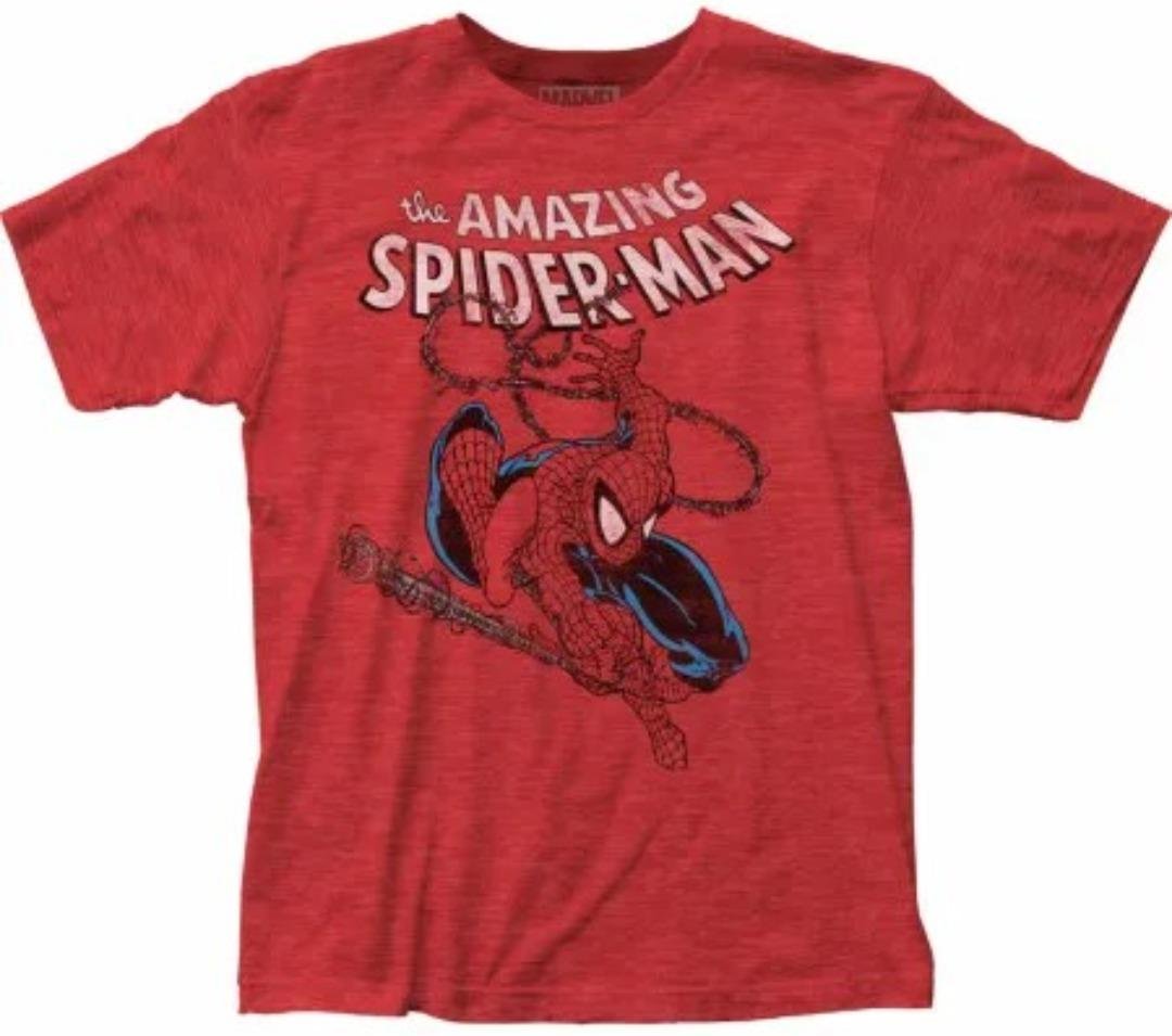 Amerikansk Retro Trend T-shirt Herr Sommar Punk Spider-Man Crossing The Universe Lös Hip Hop Bomull Överdimensionerad Kläder för Kvinna och Man S brown