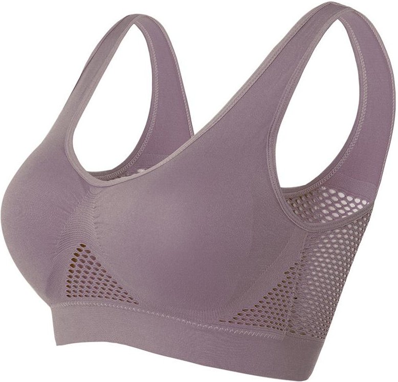 Plus size S-6XL Dam Yoga Sport BH Andas Fitness Löpning Aktiv Väst Vadderade Crop Tops Underkläder gym Yoga Top BH:ar M gray