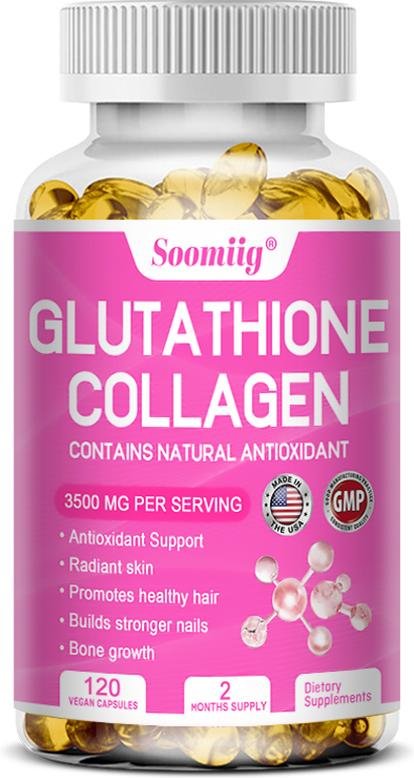 Glutation Kollagen Antioxidant Anti-Aging Blekning 120 Kapslar 120 Capsules