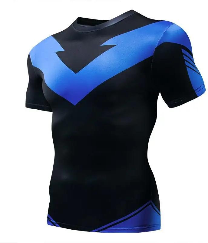 Night Wing 3D-tryck Boxningsträning Herr T-shirt Sommar Daglig Utomhussporter Fitness Vardagssnabb torkande Andningsbar Kortärmad XS