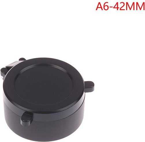 Kikarsikte Linsskydd Fjäderbelastat Snabbt Uppfällbart Öppningsbart Linsskydd Dammskydd Teleskoplock För 30-64mm Kaliber Jaktkikarsikten 42mm black