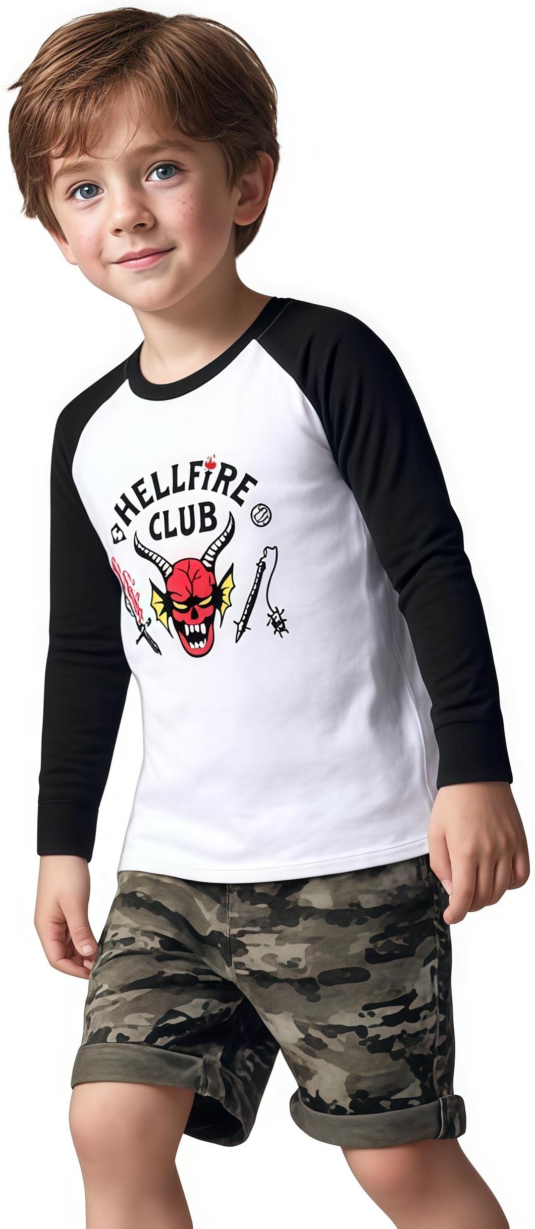 Pojkar Flickor Stranger Things Hellfire Tryckt Mode Filmtryck T-shirt Topp 150cm black