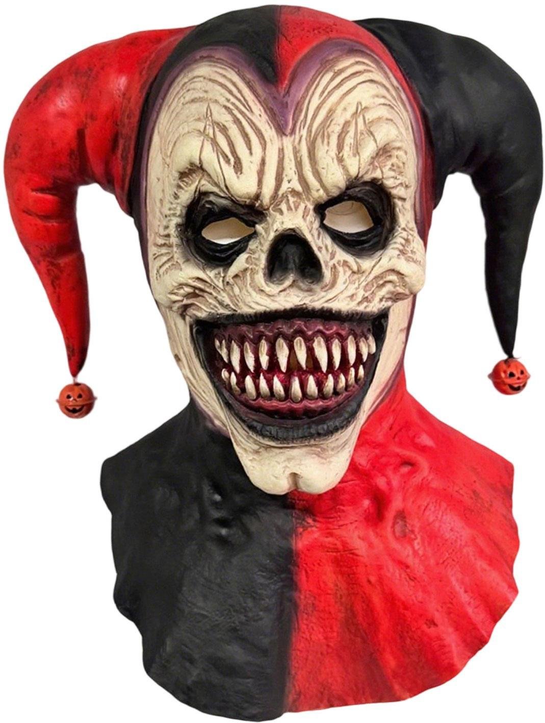 Vänlig Latex Helhuvud Clownmask Vuxenstorlek Ventilerad Design för Maskerader och Spökhus A black