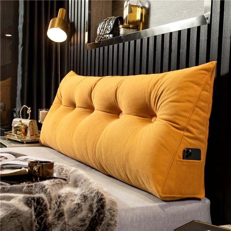 Sänggavel Kudde Triangelkudde Ryggstöd Smärtlindrande soffa Midjekudde Kil Sovkudde för dekorativa kuddar för sängen 60 * 50 * 20cm