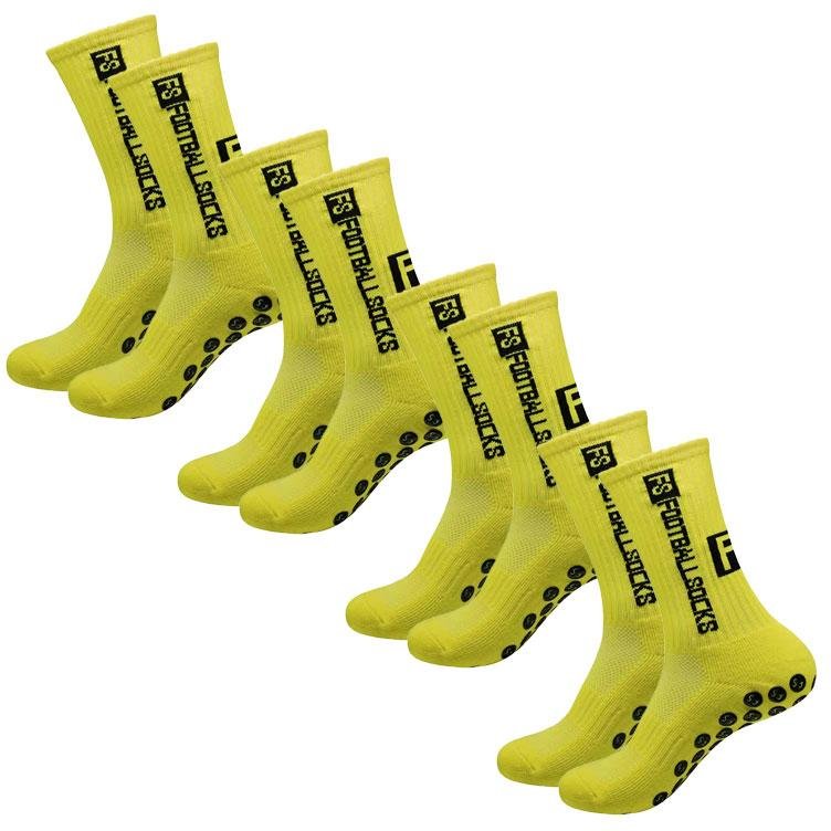 4 par Fotbollsstrumpor Sport Grip Strumpor Anti-halk Basketstrumpor Spot Gummi Anti-halk bomullsfotbollsstrumpor One Size