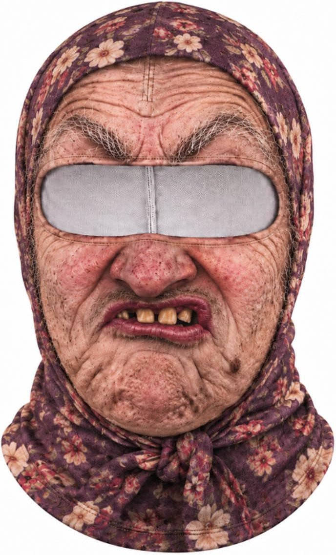 Nyhet Äldre Man Ansikte Skidmask, Vinter Vindtät Helansiktsmask med 3D Fulltryck, Solglasögon Ingår Ej One Size brown
