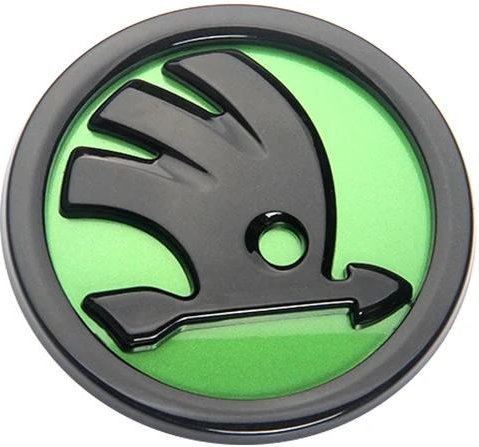 2 st 80 mm/90 mm 3D Bilemblem Märke Huv Fram Baklucka Logotyp För Skoda Fabia 1 2 Octavia a7 RS Superb Rapid Yeti Karoq Vision 2pcs 80mm