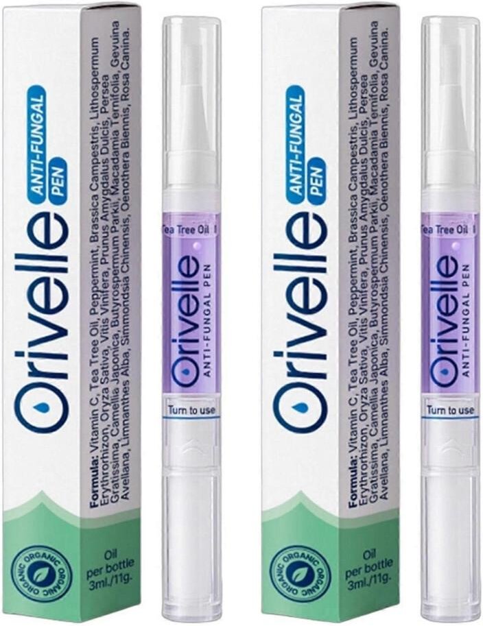 (2 st) 1-3 st Nagel svamp penna, Nagel svampbehandling penna med tea tree olja, Svampnagel reparationspennor för skadade naglar 1pcs