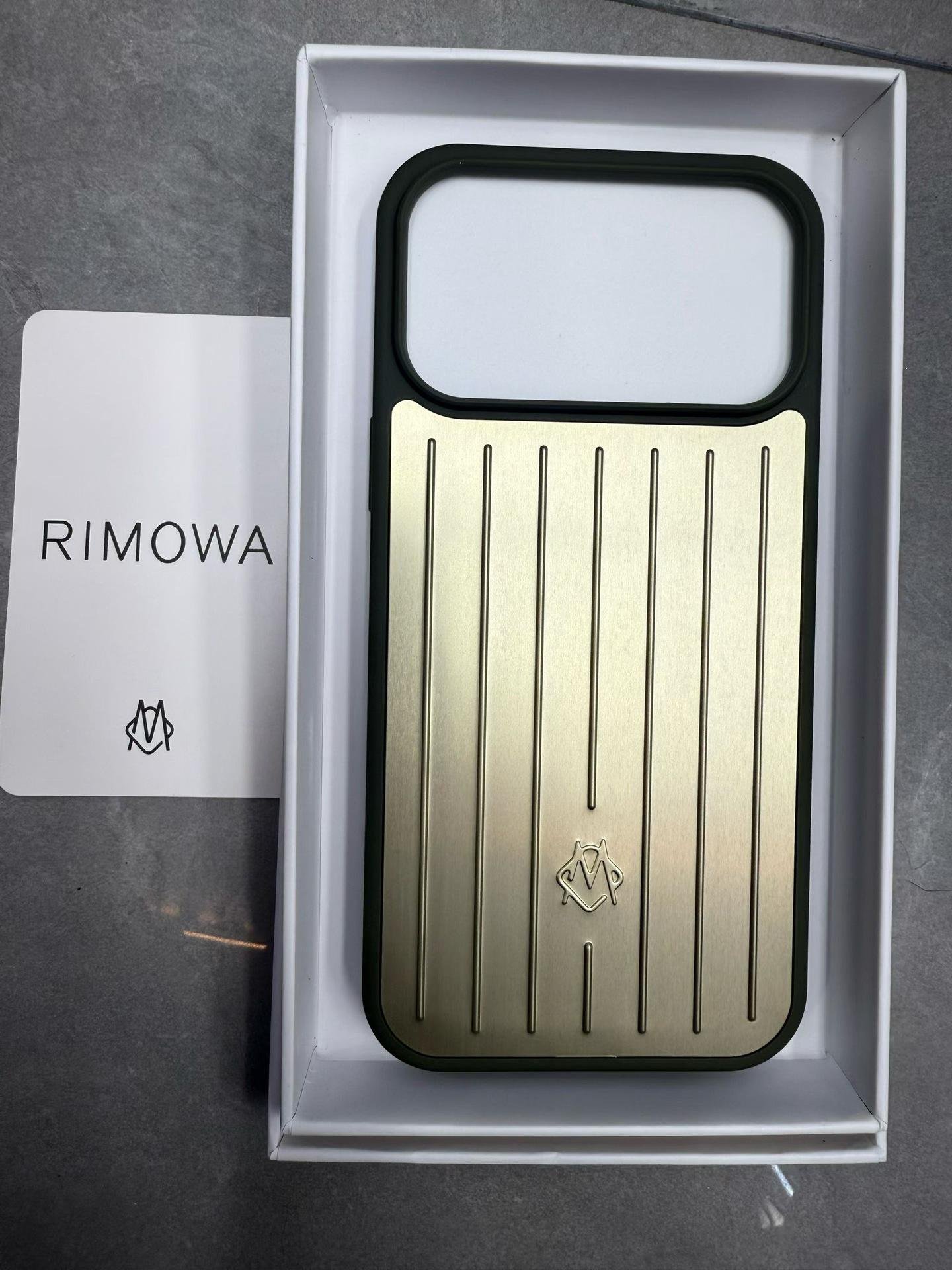 RIMOWA Bagage Telefonfodral för iPhone 17 Pro Max/16 Pro Max/15/14 iPhone 16 Pro black