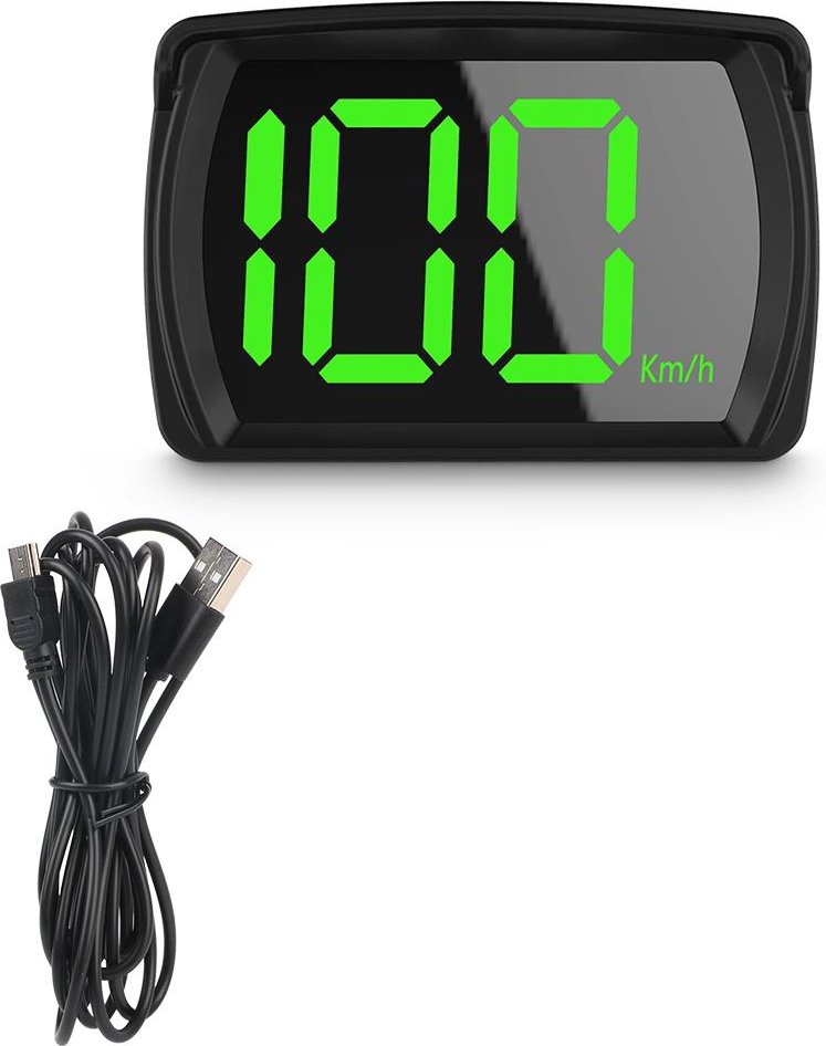 KMH Biltillbehör GPS Digital Head-Up Display Stort teckensnitt Hastighetsmätare Bil HUD 2,8 tum För bil Lastbil Buss Plug and Play gray