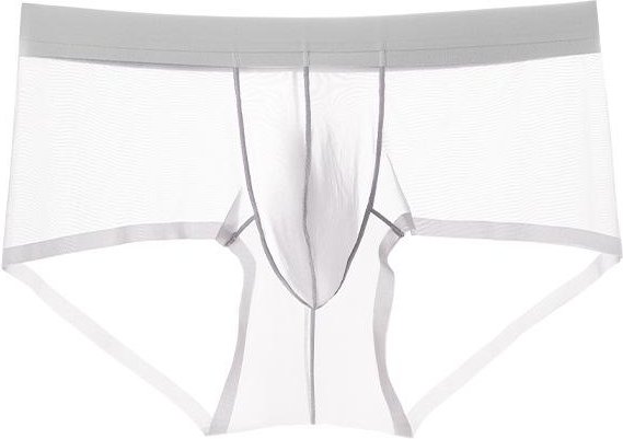 Herrunderkläder i Ultra-tunn Isilke - Svala, Andningsbara, Sömlösa Boxertrosor för Sommaren XL white
