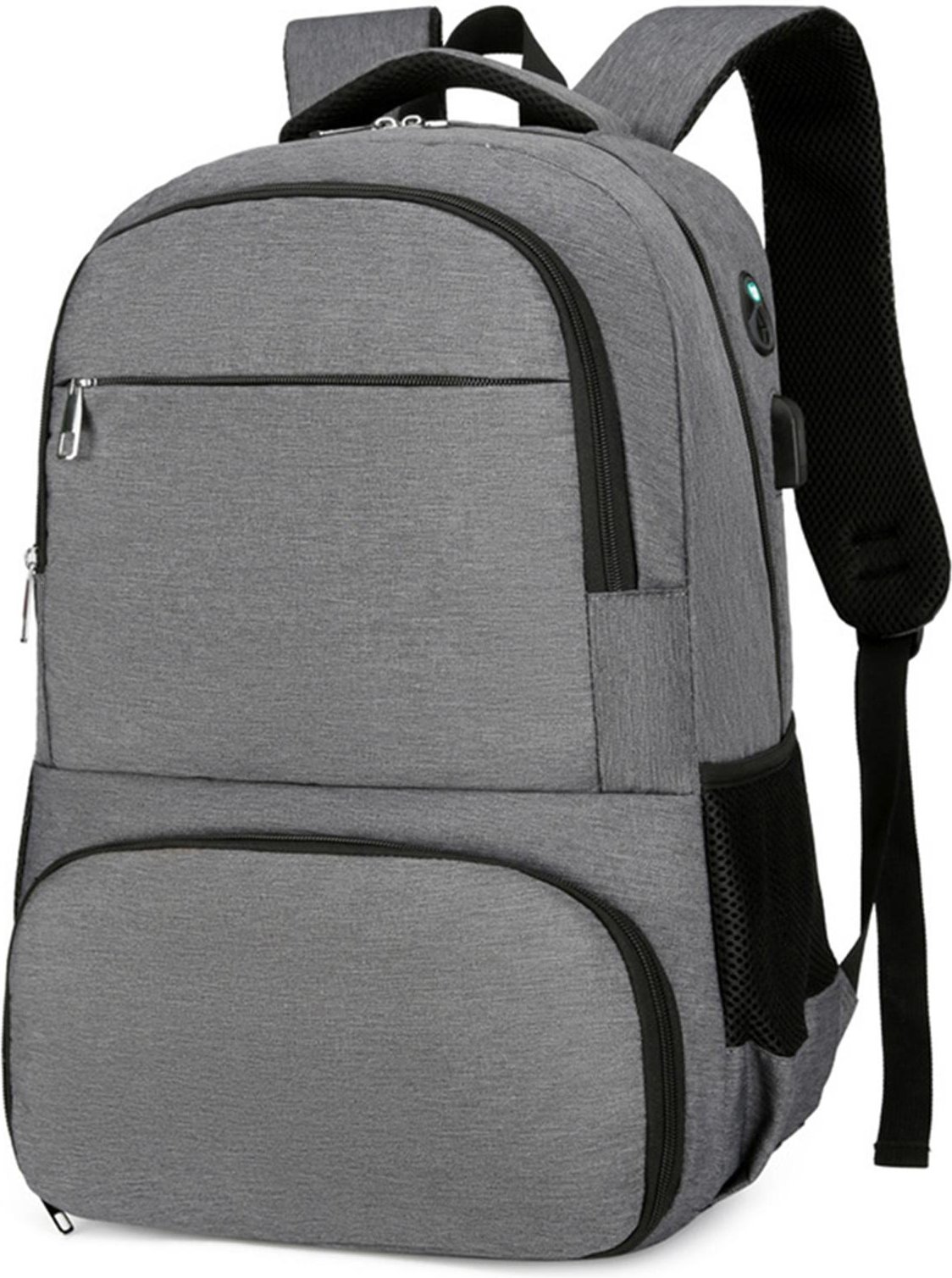 Lunchryggsäck, isolerad svalare ryggsäck Lunchbox för män kvinnor, 15,6 tum laptopryggsäck med mörkgrå färg