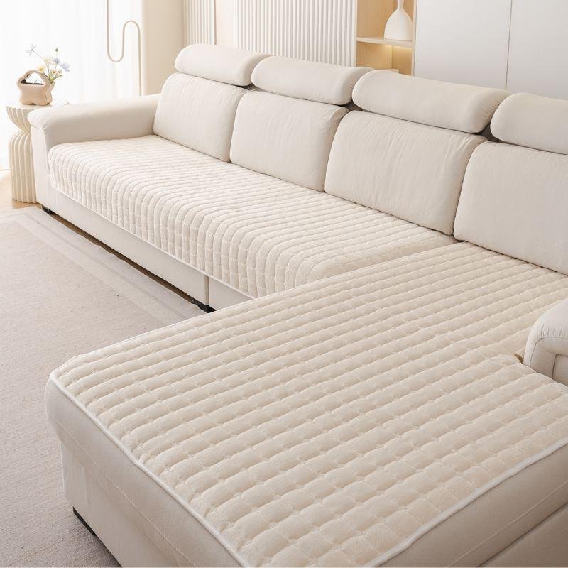 Tjock Flanell Plysch Sofföverdrag Matta, Halkfri Modern Enkel Sittkudde, Hela Säsongen Vintervarm Sofföverdrag 70*70cm