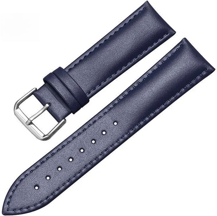 Klockarmband i läder, Mjukt äkta läder Ersättningsurband Klockarmband för män kvinnor 12 mm 13 mm 14 mm 15 mm 16 mm 17 mm 18 mm 19 mm 20 mm 22 mm 24 mm 18mm gray
