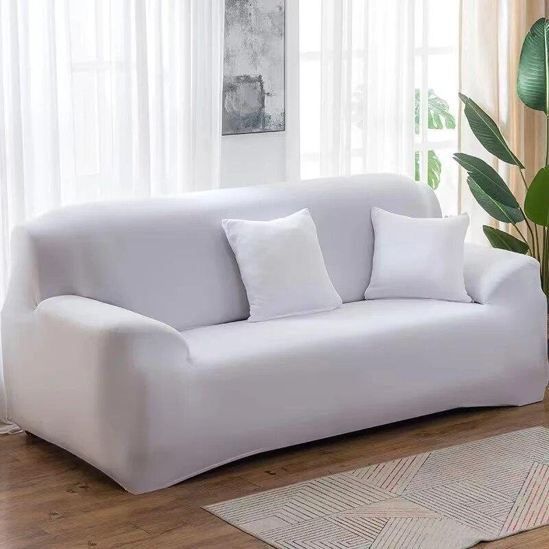 Elastiskt solid sofföverdrag 1/2/3/4 sits överdrag för soffa Soffa Fåtölj L-formad hörnsoffa överdrag Överdrag för vardagsrum 3-seat 195-230cm