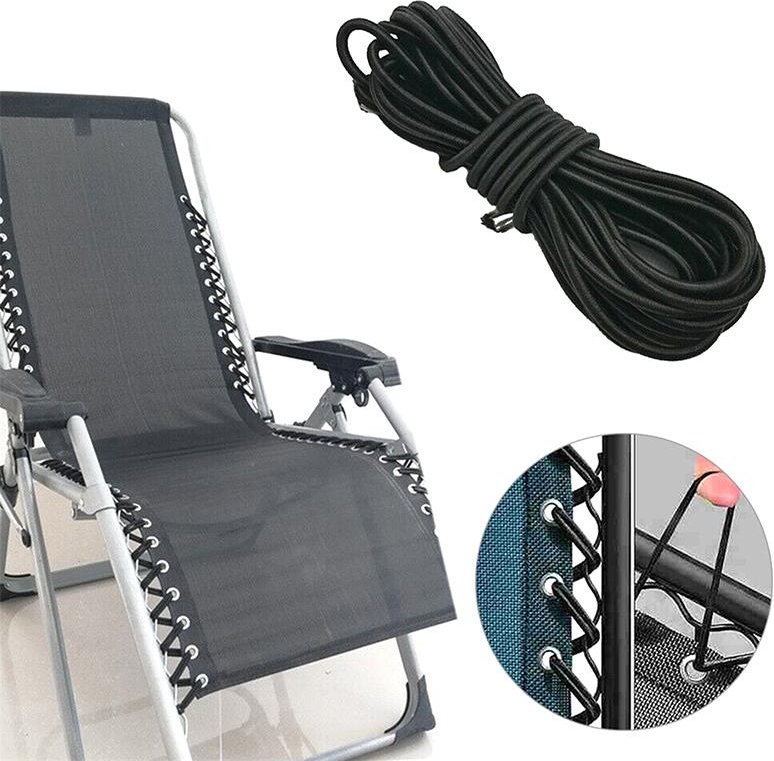 4 st Elastisk Snöre Fällstol Förstärkning Ersättning Bungee Rep Nollgravitationsfåtölj Snören Del Lounge Hemtillbehör