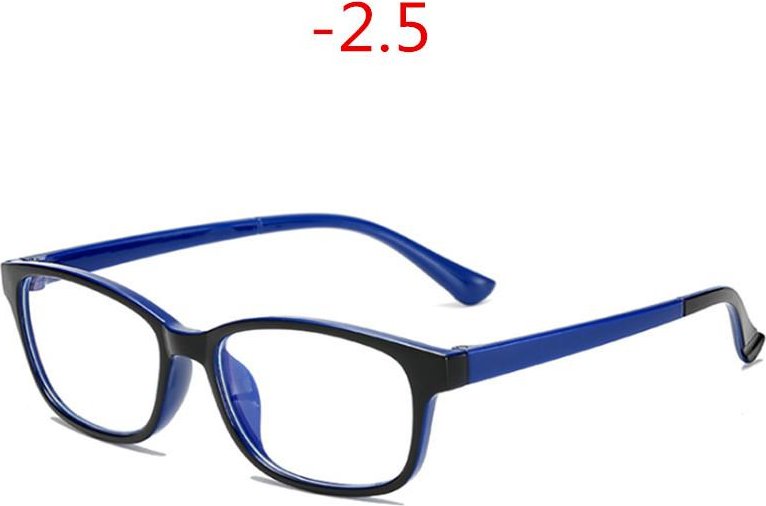 -1.0-1.5-2.0-2.5-3.0-3.5-4.0-5.0 till-6.0 Färdiga Myopi Glasögon Herrar Kvinnor Fyrkantiga Recept Kortsynthet Glasögon Studenter blue