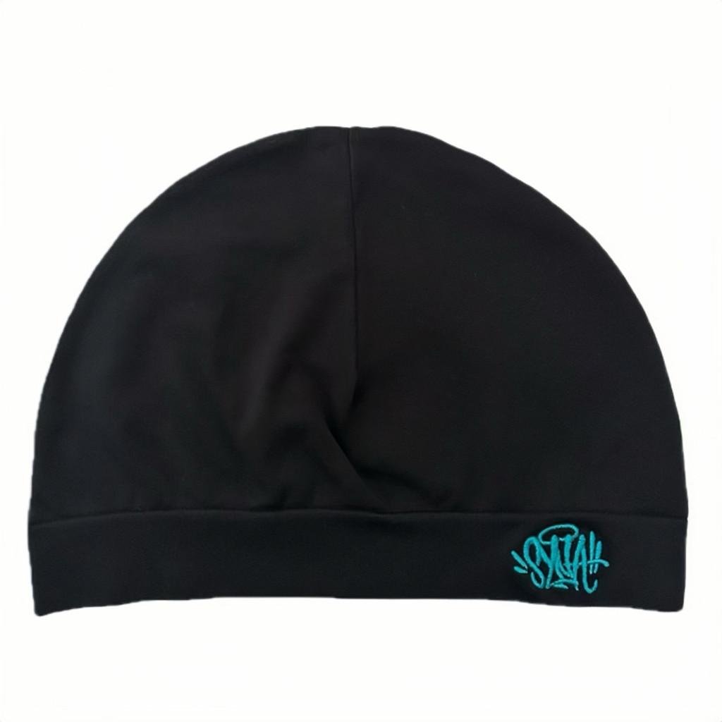 Retro stickad mössa med vind- och snabbtorkande egenskaper för entusiaster av urban stil Black Blue black