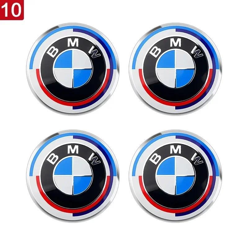 4ST 56MM 60MM 65MM Bilemblem Fälgcenterkapslar Dekaler för BMW E28 E32 E34 E53 E64 F10 F20 F30 X1 X3 X5 X6 E71 E90 E91 56mm black