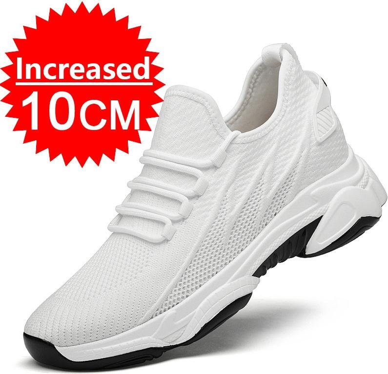 Sneakers Herr Höjningsskor Skor För Att Öka Längden För Män Casual Innersula 10cm 8cm 6cm Valfria Klackar Mockasiner Längre Manlig Sport 40