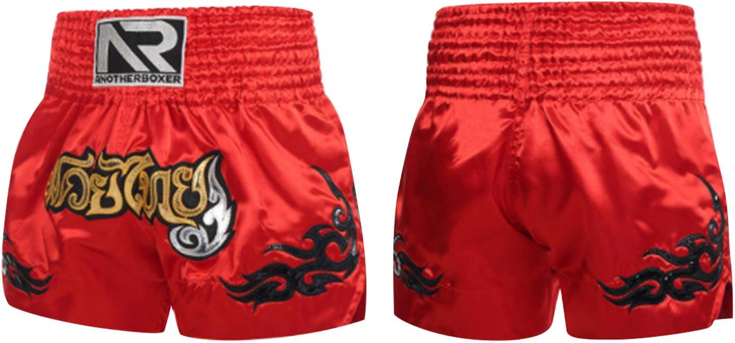 Vuxen och barn Muay Thai träningsboxningsshorts Läderklädda broderade shorts XS