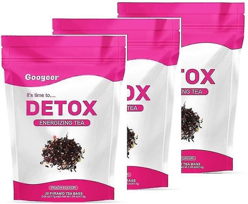 3-pack Detox-te – främjar en hälsosam vikt, minskar uppblåsthet, naturlig energi