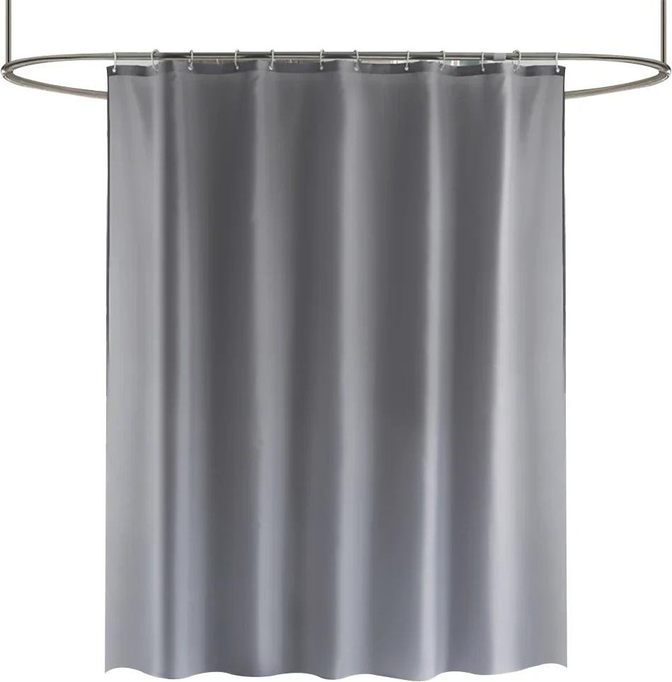 Dusch 180-230cm Gardiner Vattentäta Kraftig Tjockt Tyg Badrumsgardin för Hotellbadrum Badkar Enfärgad Vit Privat Skydd 180x230cm grå