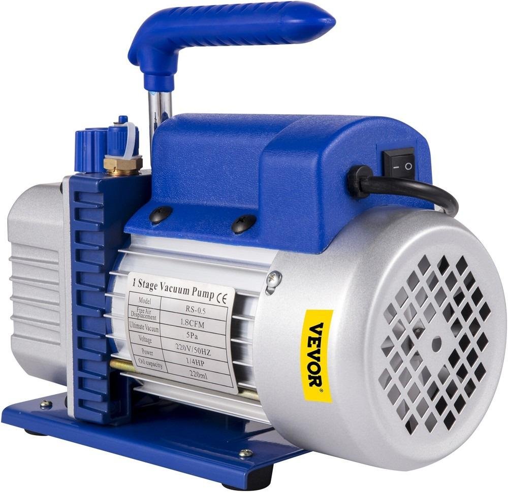 Vakuum pump med mätare AC köldmedium HVAC kyla Vakuumförpackning Luftkonditionering Bilunderhåll 1,8-4,8CFM