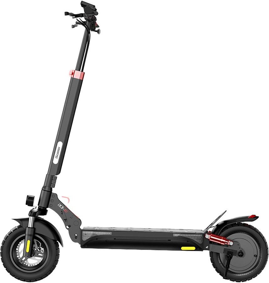 iScooter iX3 Elektrisk Terrängskoter 800W, 48V10Ah, Maxhastighet 40 km/h, 10 Däck, Skivbromsar, Full Fjädring, APP-kontroll, IPX4 Vattentät iX3: 800W 48V10Ah svart
