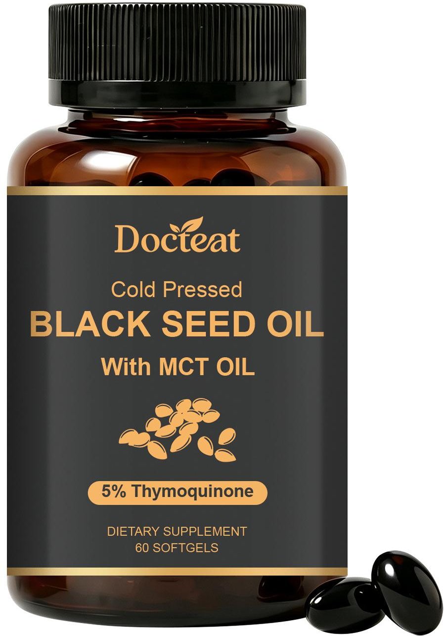 Docteat Svartkumminolja med MCT-olja & 5% Tymokinon (60 mjukkapslar) 1pack