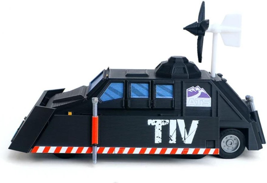 3D-printad TIV2 Utplacerbart Tornadointerceptionsfordon Statisk Skalmodell Samlarobjekt Skrivbordsdekor Gåva Till Stormjägare Vetenskapsentusiast black