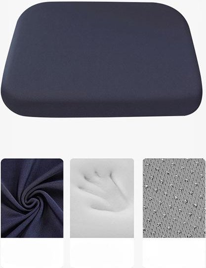 Halkfri Hemorrojdsitskudde Återstudsande Stolskudde för Långvarigt Sittande Bilbarnstolskudde Ischias 45*45*4.5cm