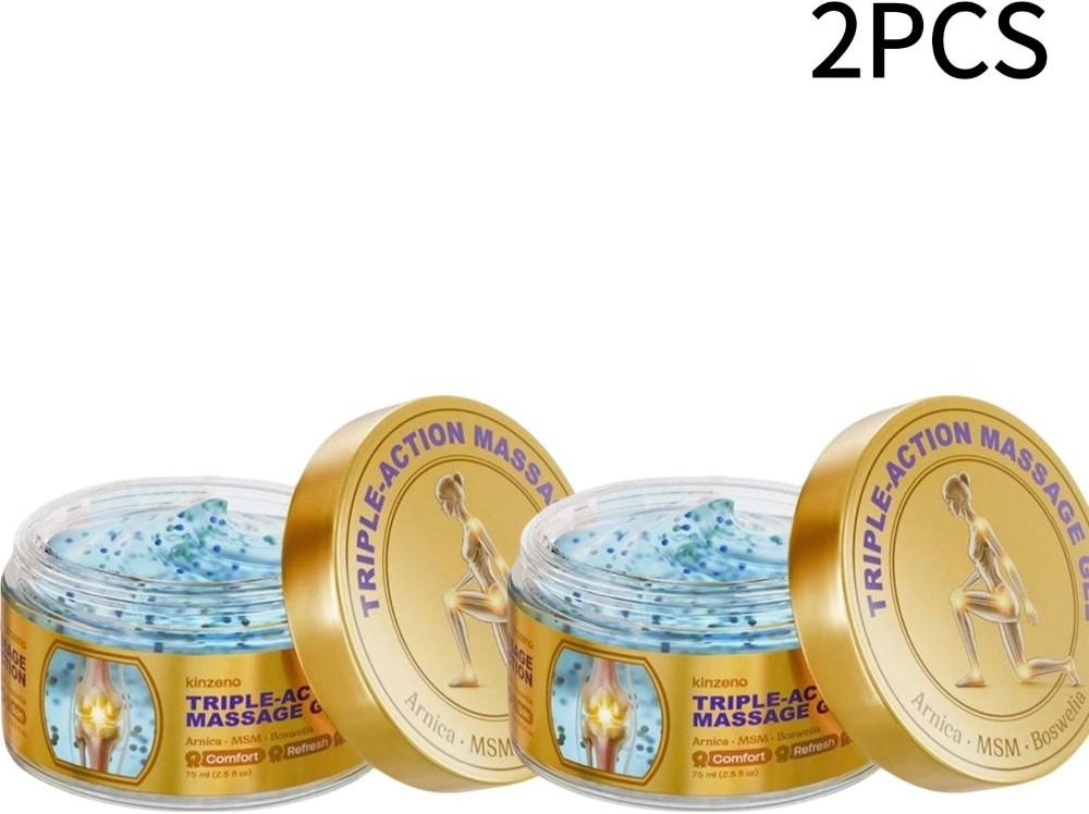 Kinzeno Trippelverkande Massagegel Arnika MSM Boswellia Kylande Lindrande Kroppsmassagegel För Daglig Muskel- Ledyt- Vård