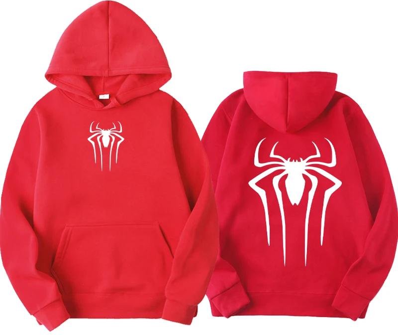 Herr Mode Tryckt Spindel Huvtröja Casual Sweatshirt Topp Spindel Huvtröja Sweatshirt Harajuku Herr- och Dam Huvtröja Kläder M red